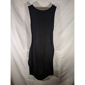 Sleeveless Black Mini Dress Twist Front‎ Cutout Ruched Bodycon Party Cocktail